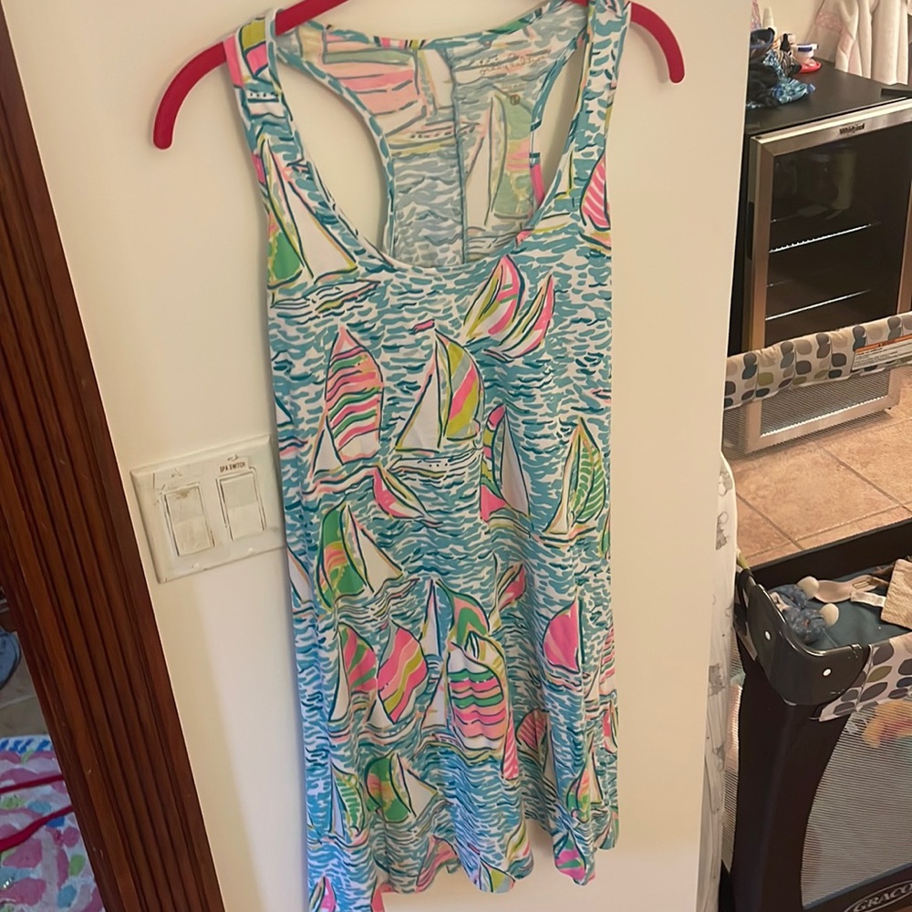 Sailboat race back dress.